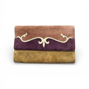 Bally Vintage “Rosalyn” Colorblock Suede Shoulder Bag – Made in Italy